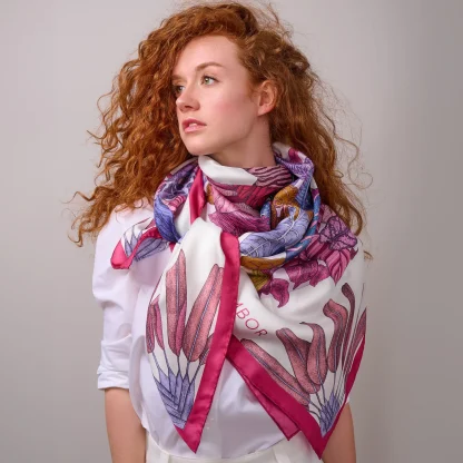 Silk Scarf The Beauty Of Diversity Pink - Image 2