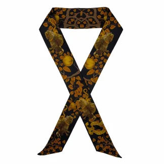 The Griffin & Basilisk Black Silk Ribbon Scarf