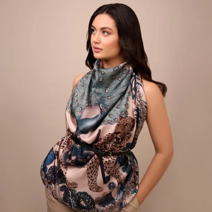 Silk Scarf The Jungle Dream Green - Image 4