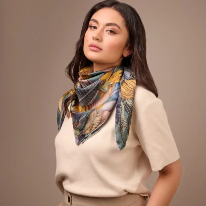Silk Scarf The True Summer Green - Image 4