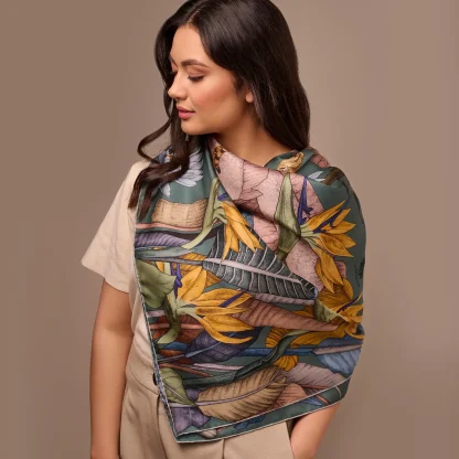 Silk Scarf The True Summer Green - Image 3