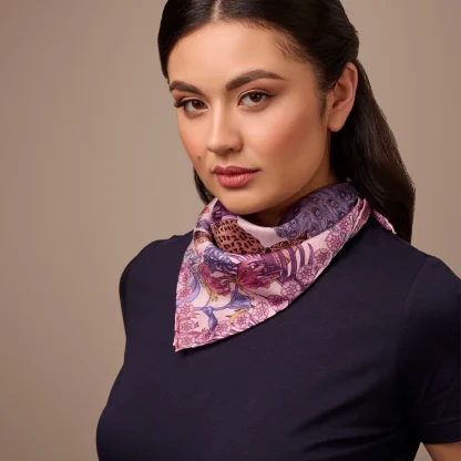 Silk Scarf The Jungle Dream Purple - Image 5