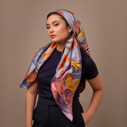 Silk Scarf The True Summer Blue - Image 3