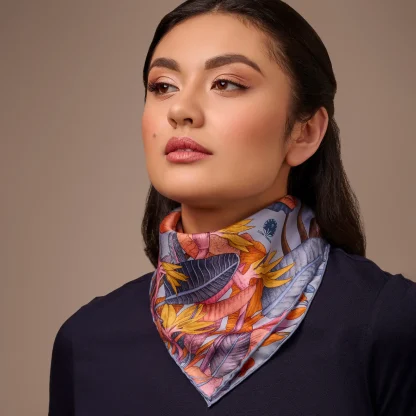 Silk Scarf The True Summer Blue - Image 5