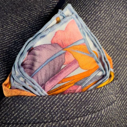 Silk Pocket Square The True Summer Blue - Image 2