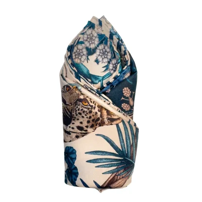 Silk pocket square, peacock pocket square, Ilona Tambor