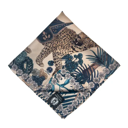 Silk Pocket Square The Jungle Dream Green - Image 3