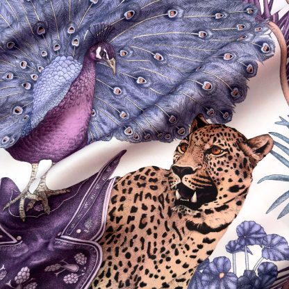 Silk Pocket Square The Jungle Dream Purple - Image 4