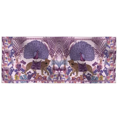 Cashmere scarf, Purple scarf, silk scarf, Ilona Tambor, peacock scarf, tiger scarf