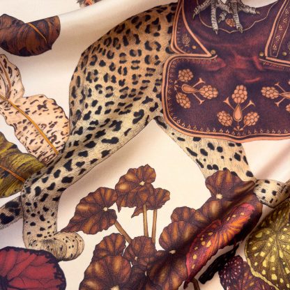 Silk Scarf The Jungle Dream Brown - Image 6