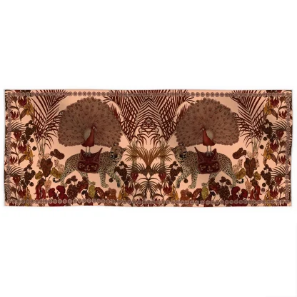 Cashmere scarf, silk scarf, Cashmere shawl, Ilona Tambor, peacock scarf, tiger scarf
