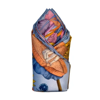 Silk pocket square, tiger pocket square, Ilona Tambor
