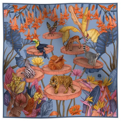 Silk Scarf, Ilona Tambor, Tiger Scarf, The True Summer