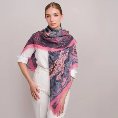 Wool Scarf Lago di Como Pink - Image 2