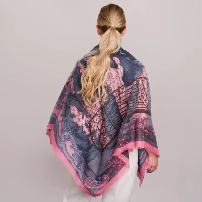 Wool Scarf Lago di Como Pink - Image 3