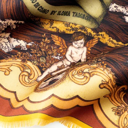 Cashmere Shawl Lago di Como Verdant Gold - Image 5