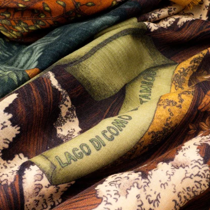 Wool Scarf Lago di Como Verdant Gold - Image 4