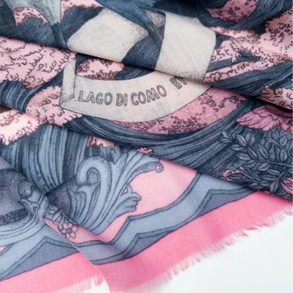 Wool Scarf Lago di Como Pink - Image 4