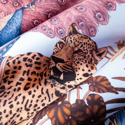 Silk Pocket Square The Jungle Dream Blue - Image 4