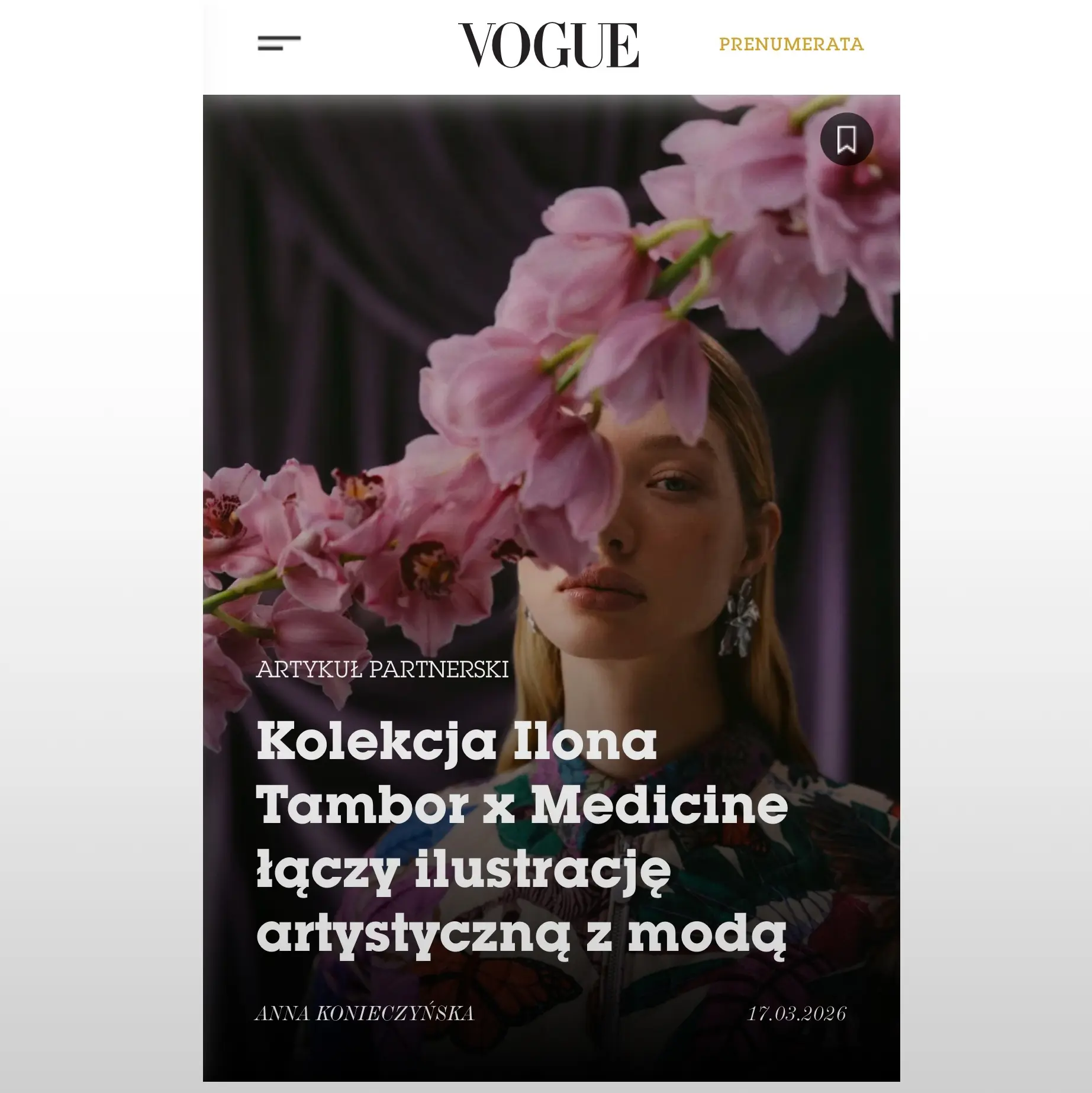 Ilona Tambor x Medicine collection featured in Vogue Poland editorial