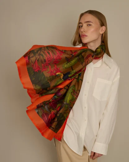 The True Summer – Cotton Silk Scarf Gold - Image 3