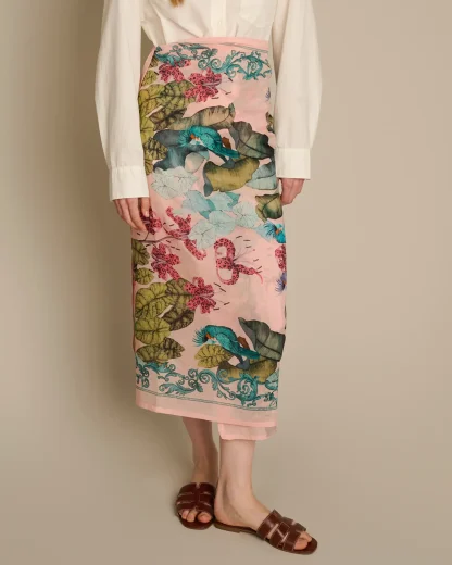 Pareo Cotton Silk The Tropical Paradise Powder Pink - Image 3