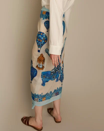 Pareo Cotton Silk The Cats Empire Blue - Image 3