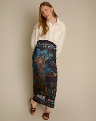 Pareo Cotton Silk Leshy Navy Blue