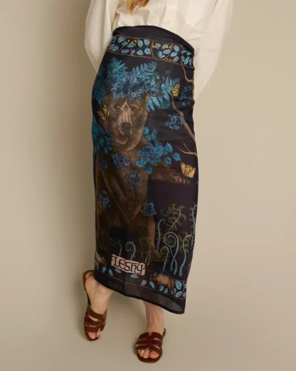 Pareo Cotton Silk Leshy Navy Blue - Image 3