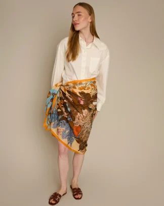 Pareo Cotton Silk The Mysterious Lion King Gold