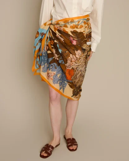 Pareo Cotton Silk The Mysterious Lion King Gold - Image 3