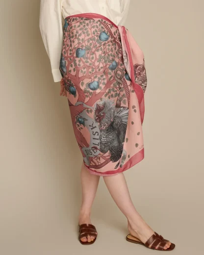 Pareo Cotton Silk The Griffin & Basilisk Pink - Image 3