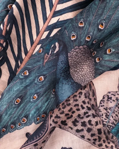 The Jungle Dream – Cotton Silk Scarf Green - Image 4