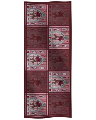 Cotton silk scarf pink with Venetian carnival and mask design, Ilona TamborCotton silk scarf blue with Venetian carnival and mask design, Ilona Tambor