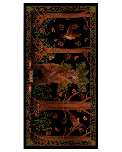 Pareo Cotton Silk Leshy Black Green - Image 2